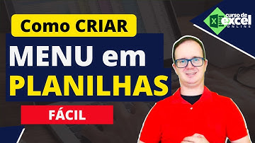 Como Criar MENU em PLANILHAS no EXCEL