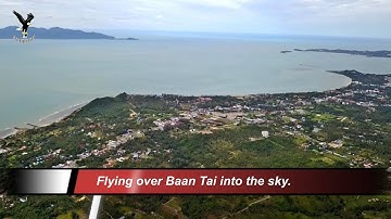 Flying over Baan Tai into the sky / Koh Samui / Thailand overflown with my drone