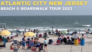 ATLANTIC CITY BEACH & BOARD WALK TOUR 2023 | Amusement Park | Jersey Shore New Jersey , USA