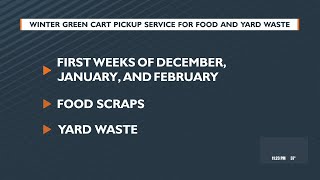 Winter green cart pickup service for food and yard waste