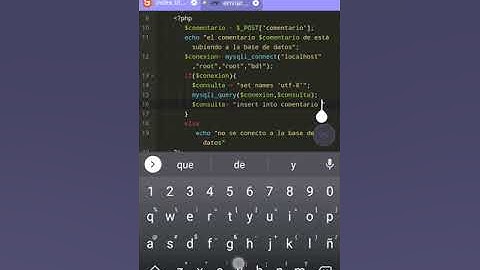 Insertar registros desde formulario a base de datos en servidor. HTML, PHP y SQL.