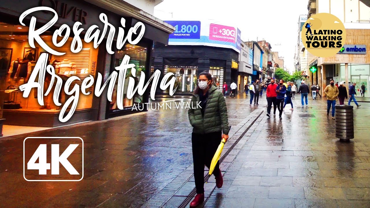 Rosario Autumn Walk, Argentina | 4k Walking Tour