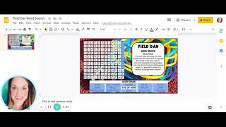 Field Day Word Search   Google Slides