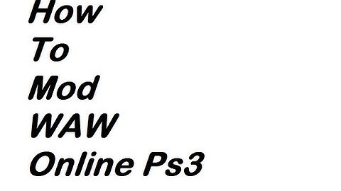 How to mod World at War ps3 Online (No Jailbreak....No Bypass....No Xploder)