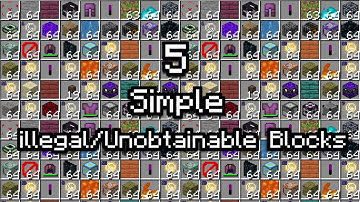 5 Simple illegal/Unobtainable Blocks 100% in Survival Minecraft! MCPE/Xbox/Windows/Switch/PS