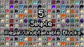 5 Simple illegal/Unobtainable Blocks 100% in Survival Minecraft! MCPE/Xbox/Windows/Switch/PS