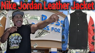 😱 Nike Jordan Sport Varsity Jacket Destroyer Leather top 3 👉 retail $600 👈  Crazy find at Ross 🔥