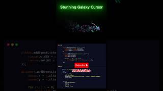 Create Stunning Galaxy Cursor |#html  #css #javascript   #shorts #trendy