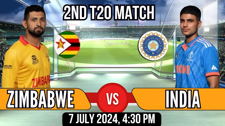 International 2nd T20 Match Zimbabwe vs India 2nd T20I  Can India Bounce Back? 7 July 2024