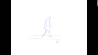 2D animation walk cycle test
