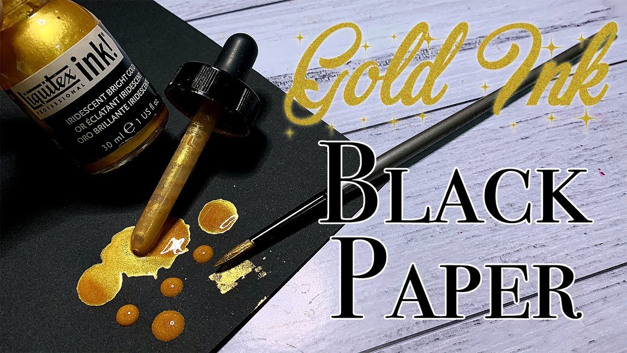 GOLD INK on BLACK PAPER! - Does it work? 