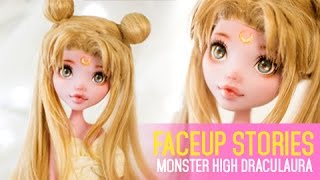 Repainting Monster High Draculaura special Sailor Moon tribute - Faceup Stories 33