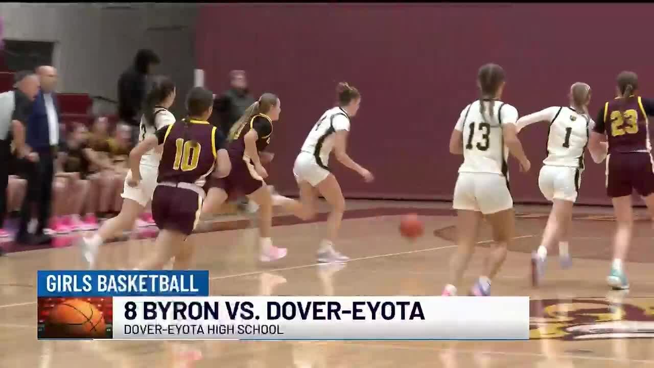 Byron girls basketball seizes victory over Dover-Eyota - YouTube