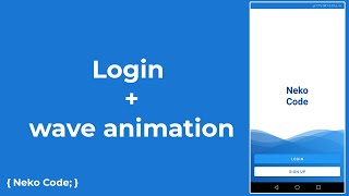 Login + wave animation (Java)