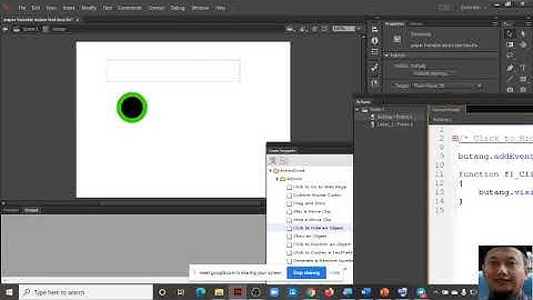 Animate cc ActionScript 3 Variable part 3 click button to display  variable value