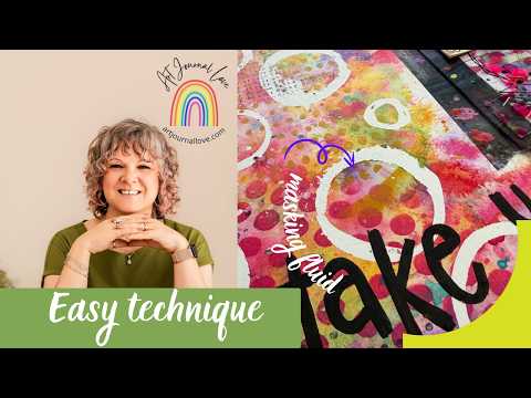 Try this easy way to build a background in your art journal