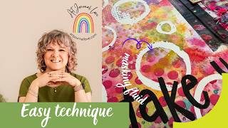 Try this easy way to build a background in your art journal