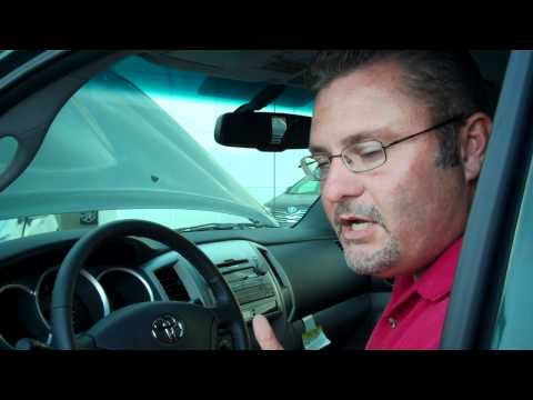 Calvin O'Dell demonstrates the 2011 Toyota Tacoma