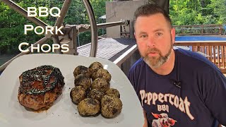 BBQ Pork Chops and Little Potatoes