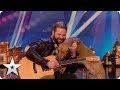Meet Aaron and Buddy: the amazing SINGING DOG! | Auditions | BGT: Unseen