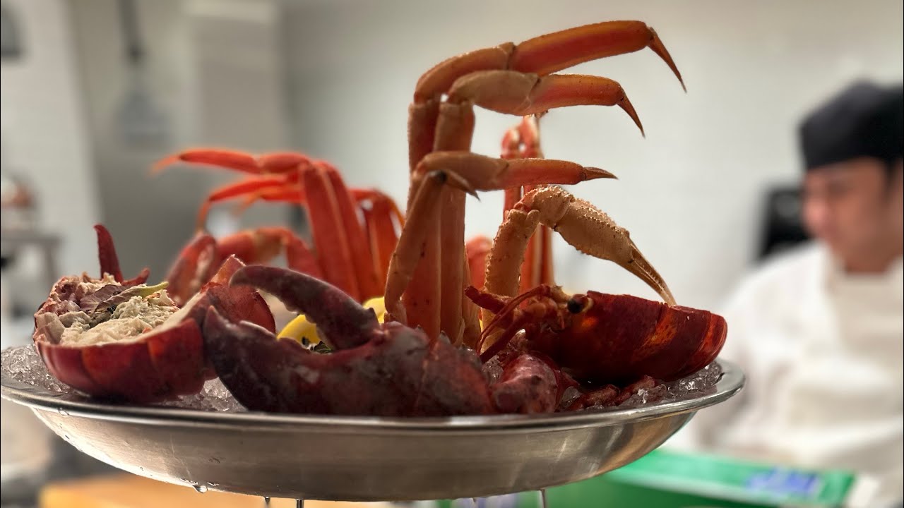 LobstersShells Sushi Dinner at CNtower Restaurant Toronto Canada