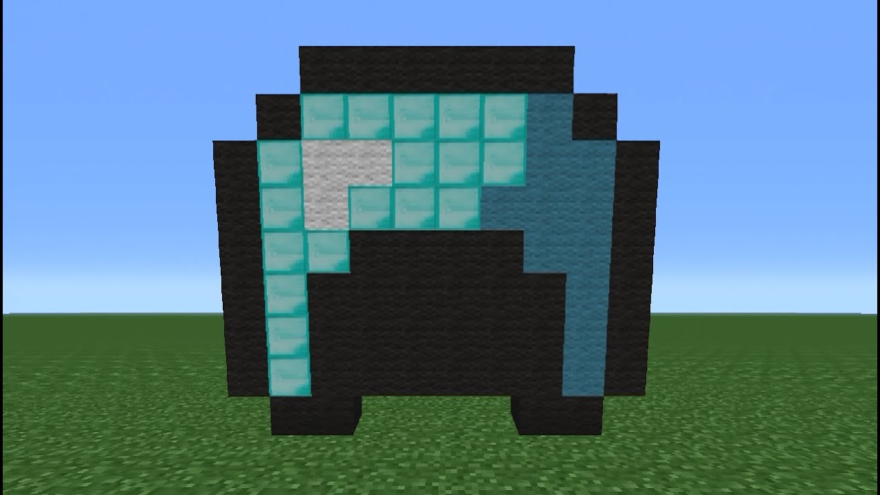 Minecraft Diamond Helmet Pixel Art