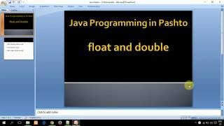 Java Pashto - 13 double and float