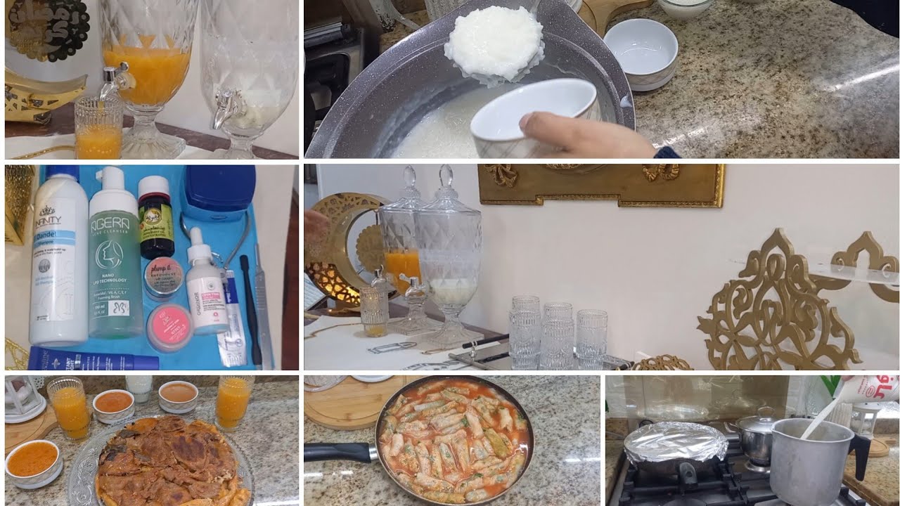 روتين رمضاني منجز واقتصادي في ساعه واحدةعملت سفرة+تنظيف بشرة وباديكير منزلي 