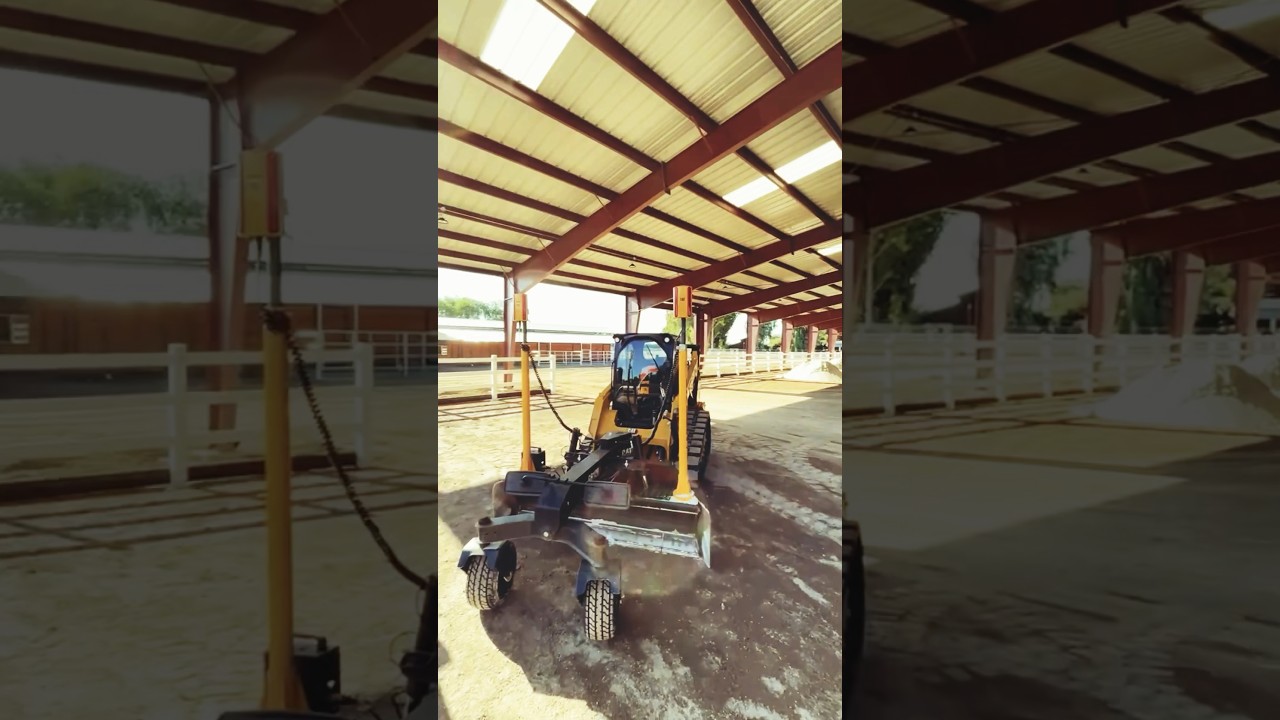 A look at the horse arena footing installation process 🚜🐴✨ 