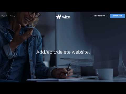 Create wize account and add your first website