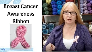Crochet Breast Cancer Awareness Ribbon Challenge l Get Informed How To Crochet Awareness Ribbon