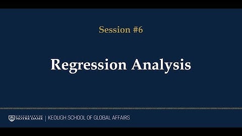 Learning Stata - Session 6: Regression Analysis