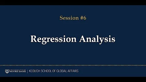 Learning Stata - Session 6: Regression Analysis