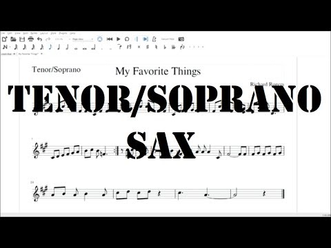 Favorite Things Tenor/Soprano Sax Sheet Music - YouTube