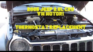 2005 Jeep CRD (diesel) thermostat replacement and cleanup