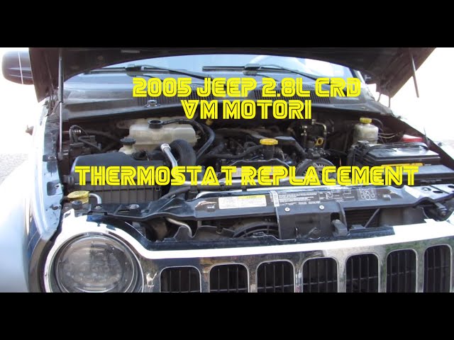 2005 Jeep CRD (diesel) thermostat replacement and cleanup - YouTube