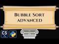 Bubble Sort advanced Algorithm Visualization | Step by Step Python Code Animation