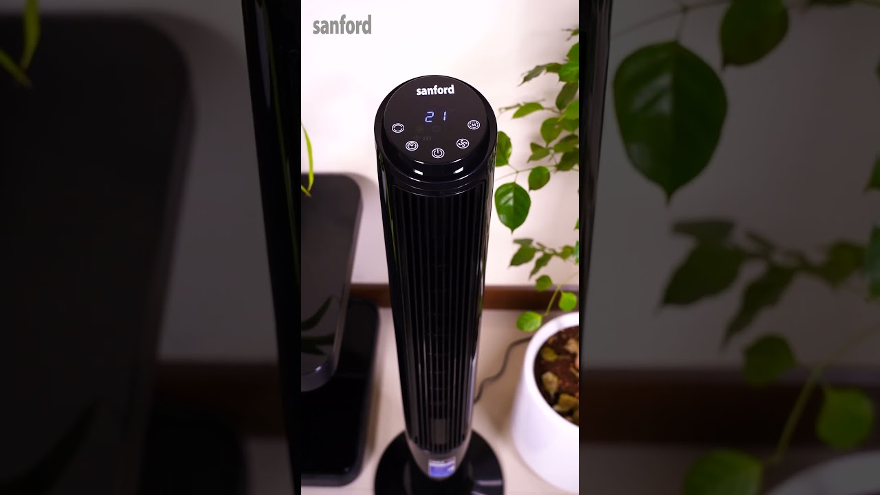 Sanford 46-Inch Tower Fan–55w Powerful Cooling Fan With Remote Control