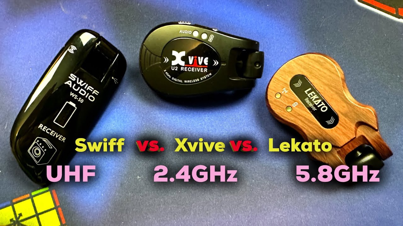 Comparing Wireless Guitar Systems - Xvive U2, Swiff Audio WS-50, Lekato 5.8 vs 2.4 vs UHF