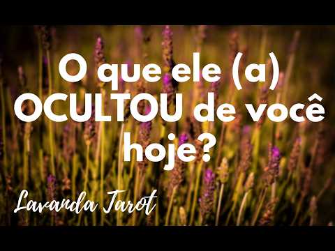 #tarot 💜🪻O que ele (a) OCULTOU de você hoje?💜🪻