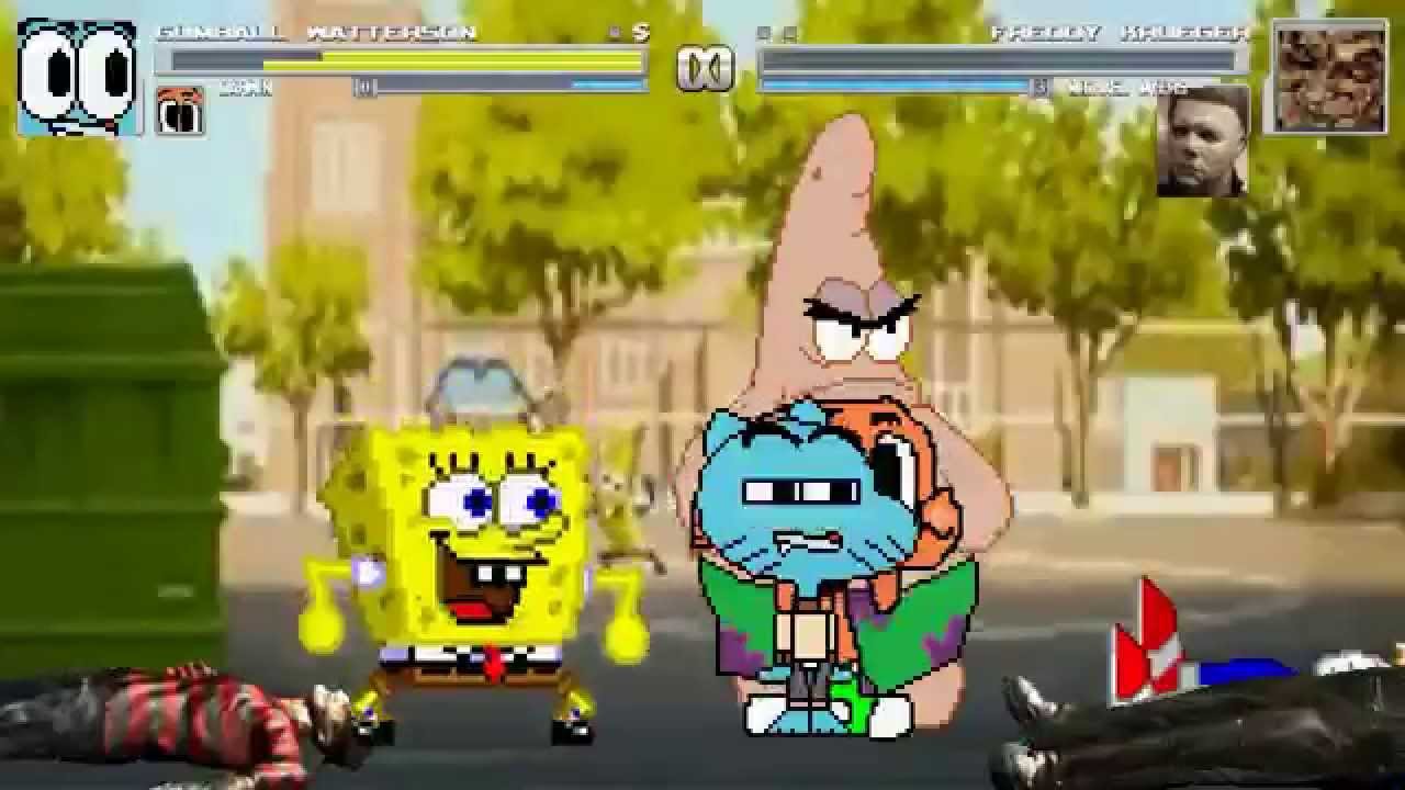 AN Mugen Request #161: Gumball, Darwin, Spongebob & Patrick VS Freddy, Myers, Jason & Sonic.exe