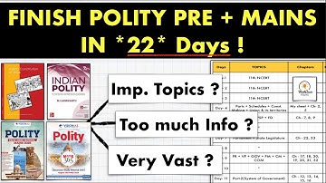Prepare POLITY For Pre + Mains in *22* Days By This 1 Technique #upsc #upsc2026 #thinkbasicfolks