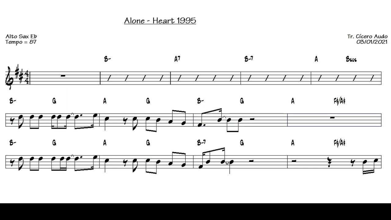 Alone Sheet Music, Heart