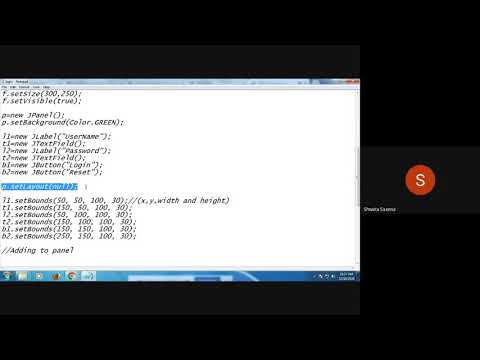 A Program to make login form using JAVA swings