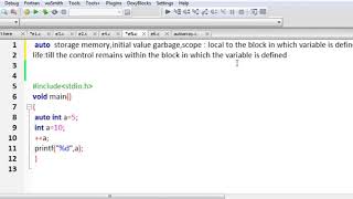 storage classes in c/automatic storage class example 1