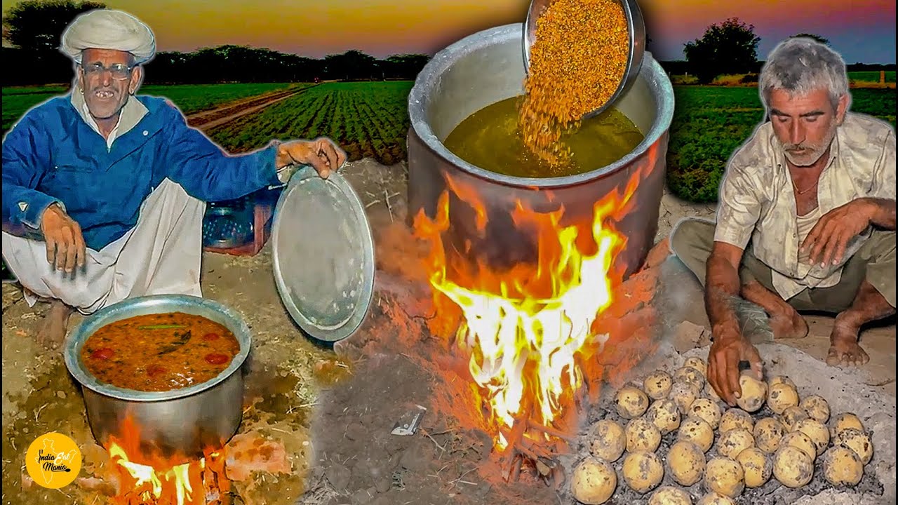Rajasthani Village Style Dal Bata Recipe l Rajasthan Street Food