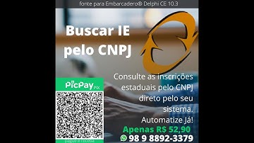 Consulta IE pelo CNPJ em sua aplicação [Delphi] #IEpeloCNPJ #sintegra