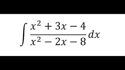 Calculus Help: Integral ∫ (x^2+3x-4)/(x^2-2x-8) dx - Partial Fractions