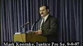 Mark Koernke In Justice Pro Se, New Word Order 1 Of 11