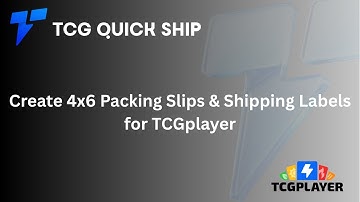 Quick TCGPlayer Label Generation - TCG Quick Ship